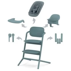 CYBEX LEMO 4in1 Hochstuhl Set Stone Blue