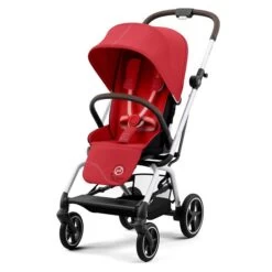 CYBEX Eezy S Twist+2 Buggy Hibiscus Red Gestell Silver | Mit All-Terrain Rädern
