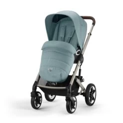 CYBEX Talos S LUX Kinderwagen Bundle Sky Blue Gestell In Taupe -Cybex Geschäft cyb 22 int y045 talosslux windstopper tpe skbl screen hd