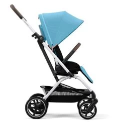 CYBEX Eezy S Twist+2 Buggy Beach Blue Gestell Silver | Mit All-Terrain Rädern -Cybex Geschäft cyb 22 int y270 eezystwist 2 slv bebl