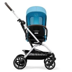 CYBEX Eezy S Twist+2 Buggy Beach Blue Gestell Silver | Mit All-Terrain Rädern -Cybex Geschäft cyb 22 int y270 eezystwist 2 slv bebl rotation