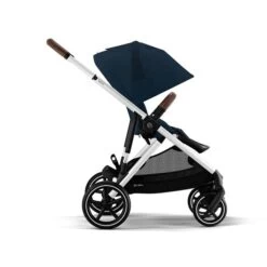 CYBEX Gazelle S Sportwagen Ocean Blue Gestell In Silver | Der City-Shopper -Cybex Geschäft cyb 22 int y270 gazelles slv ocbl canopy open