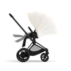 CYBEX E-PRIAM Kinderwagen Off White Gestell Wählbar New Generation -Cybex Geschäft cyb 23 int excl us y270 e priam mabl ofwh recline steps print medium