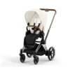 CYBEX E-PRIAM Sportwagen Off White Gestell Wählbar New Generation -Cybex Geschäft cyb 23 int y045 e priam chbr ofwh print medium