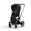 CYBEX E-PRIAM Sportwagen Sepia Black Gestell Wählbar New Generation -Cybex Geschäft cyb 23 int y045 e priam chbr sebl print medium