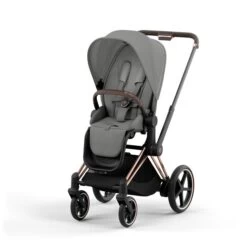 CYBEX E-PRIAM Kinderwagen Mirage Grey Gestell Wählbar New Generation -Cybex Geschäft cyb 23 int y045 e priam rogo migr print medium 1