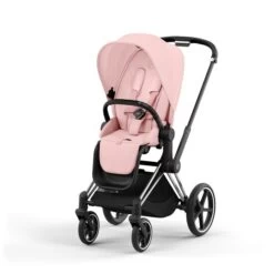 CYBEX PRIAM Kinderwagen Peach Pink New Generation Gestell Wählbar -Cybex Geschäft cyb 23 int y045 priam chbh pcpi print medium 1