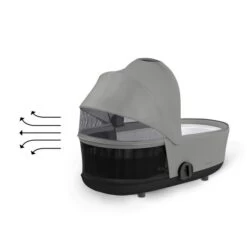CYBEX MIOS LUX Babywanne Mirage Grey New Generation -Cybex Geschäft cyb 23 int y225 mios cot migr airventilation print medium