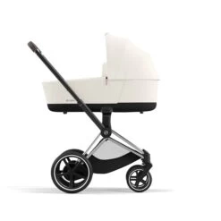CYBEX E-PRIAM Kinderwagen Off White Gestell Wählbar New Generation -Cybex Geschäft cyb 23 int y270 e priam cot chbr ofwh print medium